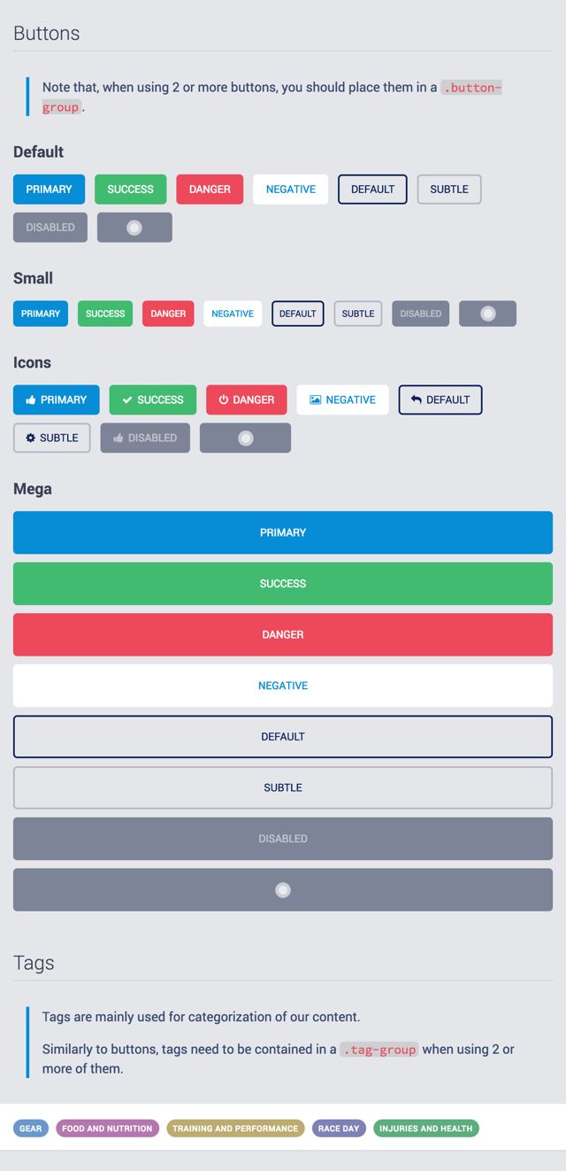 Style guide typography